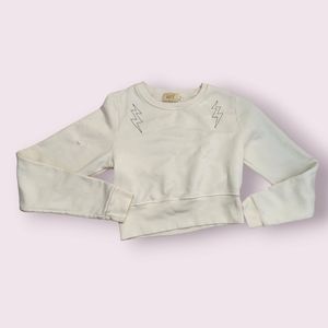 All Things Fabulous ATP Lightning Bolt Cropped Sweatshirt